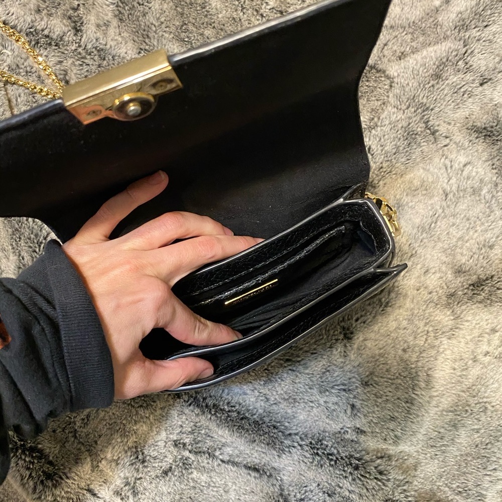 Michael Kors Jade Black Python Crossbody / Clutch - image 5